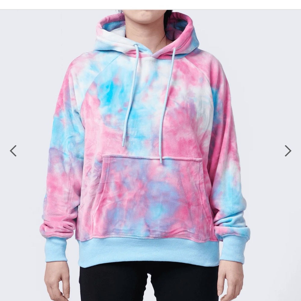 Spark Paws Snow Cone Tie-Dye Velvet Hoodie